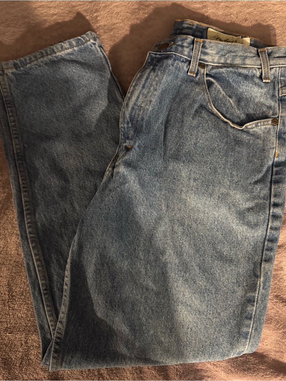 Vintage Eddie Bauer Women's Light Blue Boot Cut Jeans